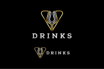 Juice Bar Whiskey Drinks Glass Logo Design Screenshot 1