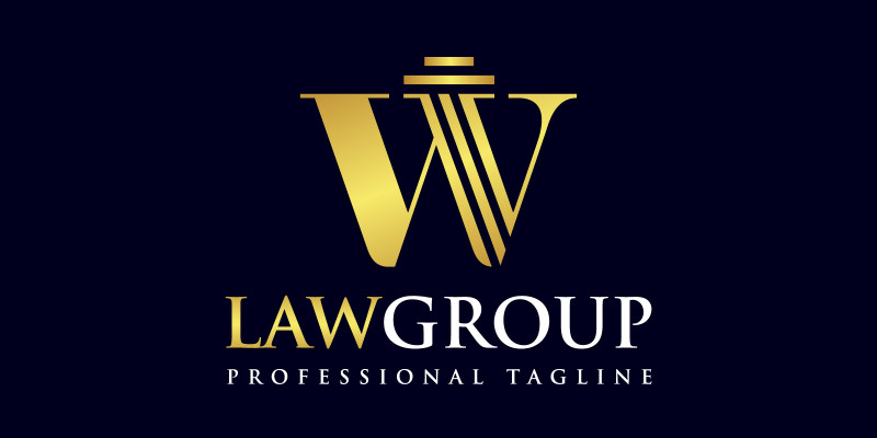 Letter W Law Group Logo Design