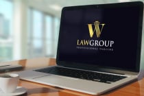 Letter W Law Group Logo Design Screenshot 2