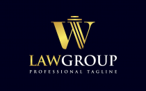 Letter W Law Group Logo Design Screenshot 3