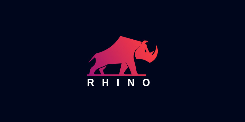 Rhino Safari Vector Logo Design