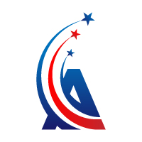 Brand Letter A American Flag Patriotic Logo Design