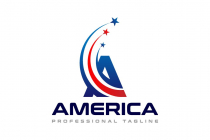 Brand Letter A American Flag Patriotic Logo Design Screenshot 1