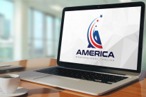 Brand Letter A American Flag Patriotic Logo Design Screenshot 2
