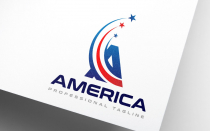 Brand Letter A American Flag Patriotic Logo Design Screenshot 3