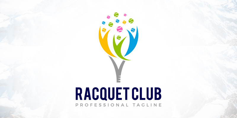 Community Sports Club Racquet Logo Design