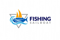Sailing Sailboat Fishing Logo Design Screenshot 1