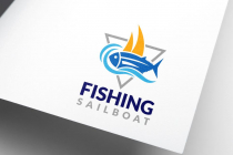 Sailing Sailboat Fishing Logo Design Screenshot 2