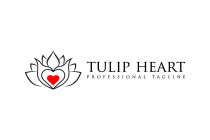 Floral Tulip Red Heart Fashion Beauty Spa Logo Screenshot 1
