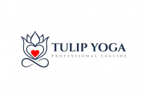 Creative Tulip Heart Yoga Spa Logo Design Screenshot 2