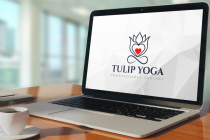 Creative Tulip Heart Yoga Spa Logo Design Screenshot 3