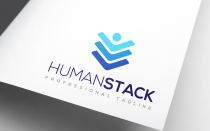 Hexagon Human Stack Social Technology Logo Design Screenshot 1