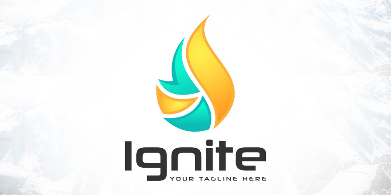 Ignite Flame Flare Oil Gas Logo Design