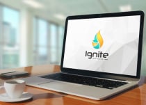 Ignite Flame Flare Oil Gas Logo Design Screenshot 3