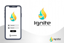 Ignite Flame Flare Oil Gas Logo Design Screenshot 4