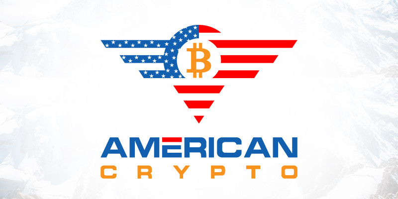 American Bitcoin Crypto Logo Design