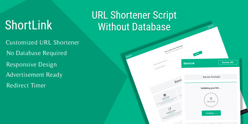 ShortLink - Custom URL Shortener Without Database