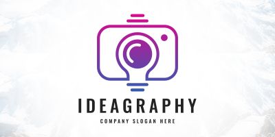 Creative Idea With Camera Photography Logo Design