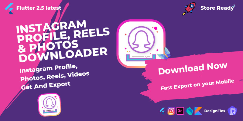 Instagram Profile Reels Downloader - Flutter