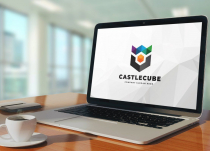 Creative Hexagonal Castle Cube Logo Design Screenshot 2