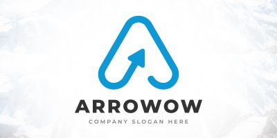 Minimal Line Letter A Arrow Logo Design