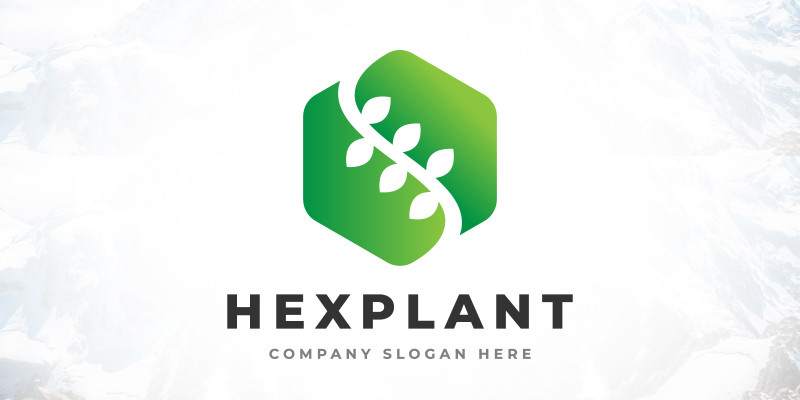 Modern Hexa Plant Farm Technology Agriculture Logo