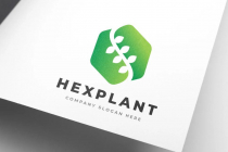 Modern Hexa Plant Farm Technology Agriculture Logo Screenshot 1