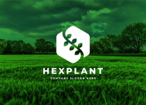 Modern Hexa Plant Farm Technology Agriculture Logo Screenshot 3