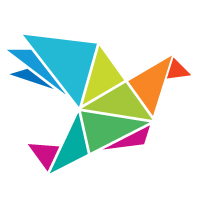 Colorful Polygon Freedom Dream Bird Logo Design