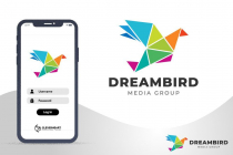 Colorful Polygon Freedom Dream Bird Logo Design Screenshot 3