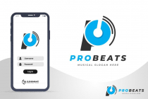 Letter P Pro Beats - Headphones Music Logo Design Screenshot 3