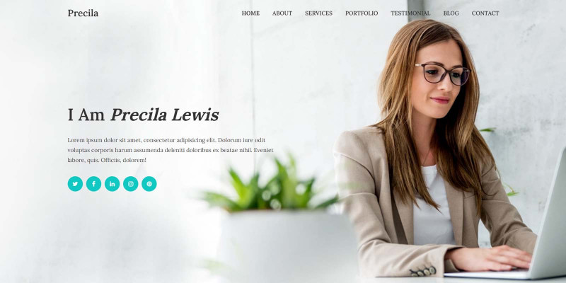 Precila - Personal Portfolio HTML Template