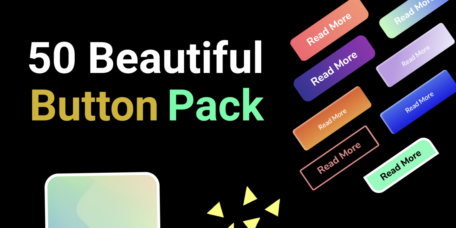 50 Beautiful Button Pack CSS by Sheeeshh | Codester