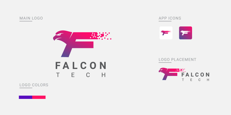 Falcon Letter F Logo Template 