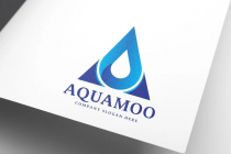 Letter A Water Drop - Blue Aqua Logo Design Screenshot 1