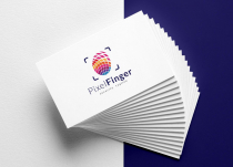 Pixel Finger Print Scan Security Logo Design Screenshot 2