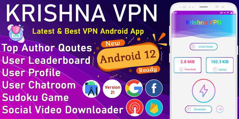 Krishna VPN - Powerful VPN App With Earning System