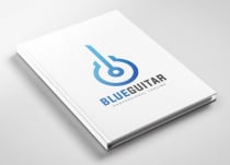 Blue Guitar Song - Musical Logo Design Screenshot 3