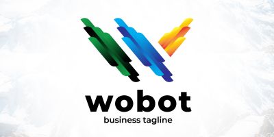 Robotic Brand W Letter Website Logo Design