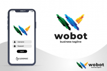 Robotic Brand W Letter Website Logo Design Screenshot 1