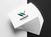 Robotic Brand W Letter Website Logo Design Screenshot 2