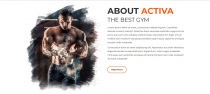 Activa - Fitness Gym Landing Page Template Screenshot 1