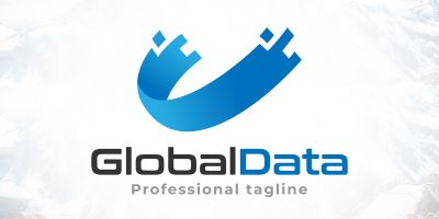 Abstract Global Data Logo Design