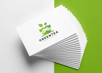 Creative Coffee Cup Green Tea Logo Design Screenshot 2