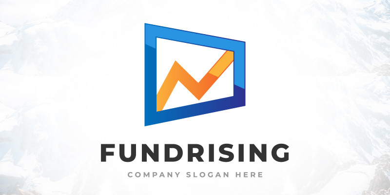 Fund Rising Accounting Financial Window Logo