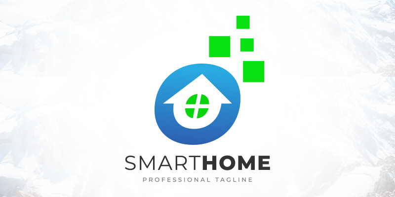 Digital Technology Smart Home Logo Design