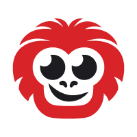 Happy Animal Gorilla Logo Design