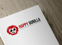 Happy Animal Gorilla Logo Design Screenshot 2