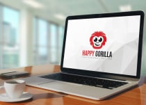 Happy Animal Gorilla Logo Design Screenshot 3