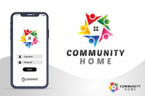 Colorful Community Home Logo Design Screenshot 1